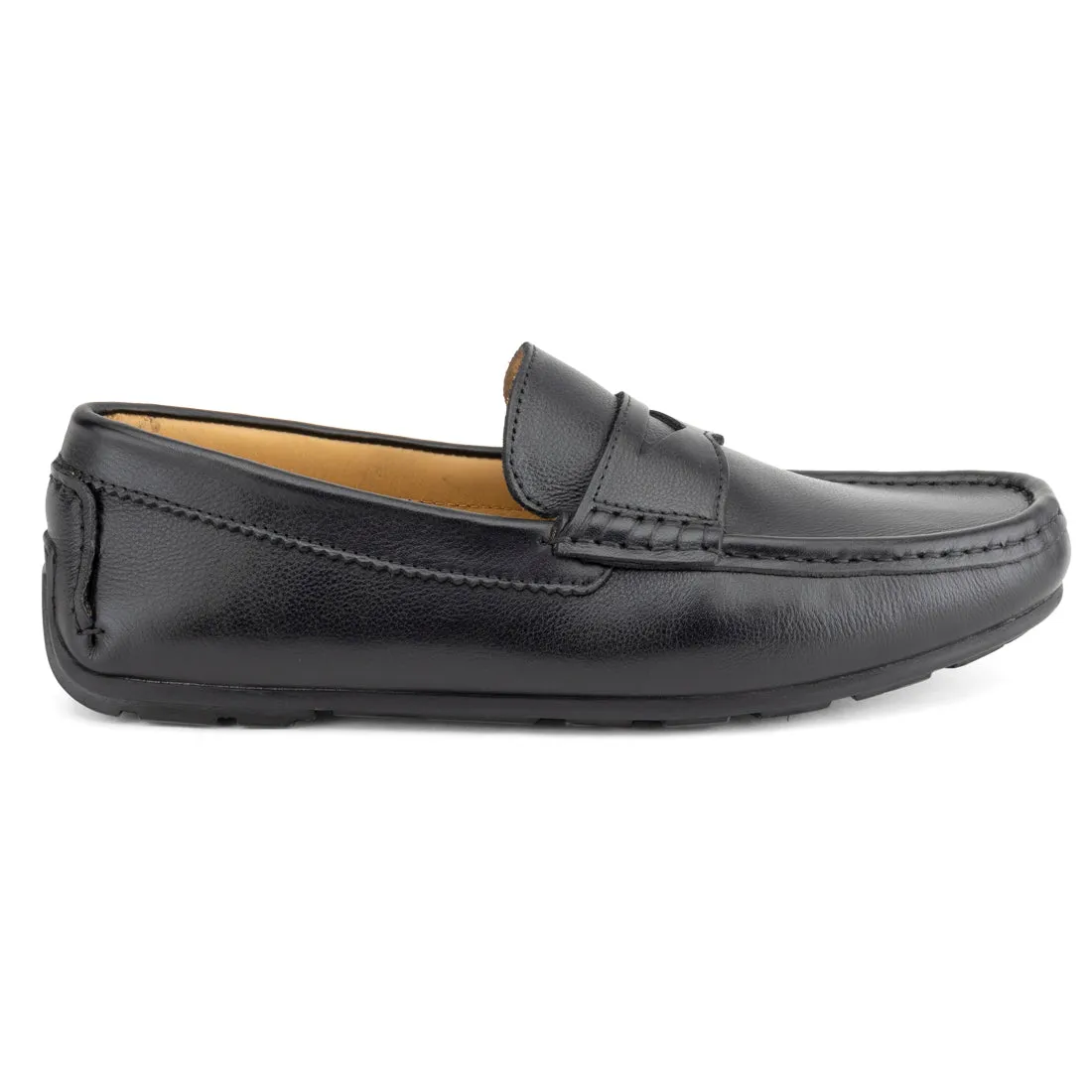 Black Milled Penny Loafers