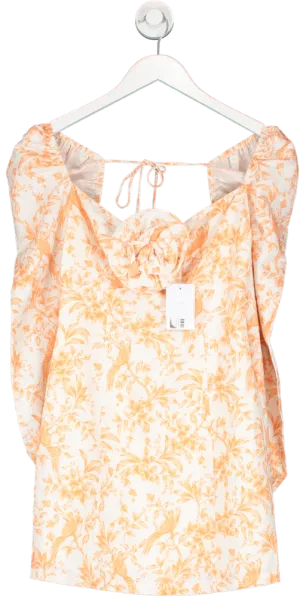 CAMI NYC Papaya Toile Long Sleeve Mini Dress UK XS