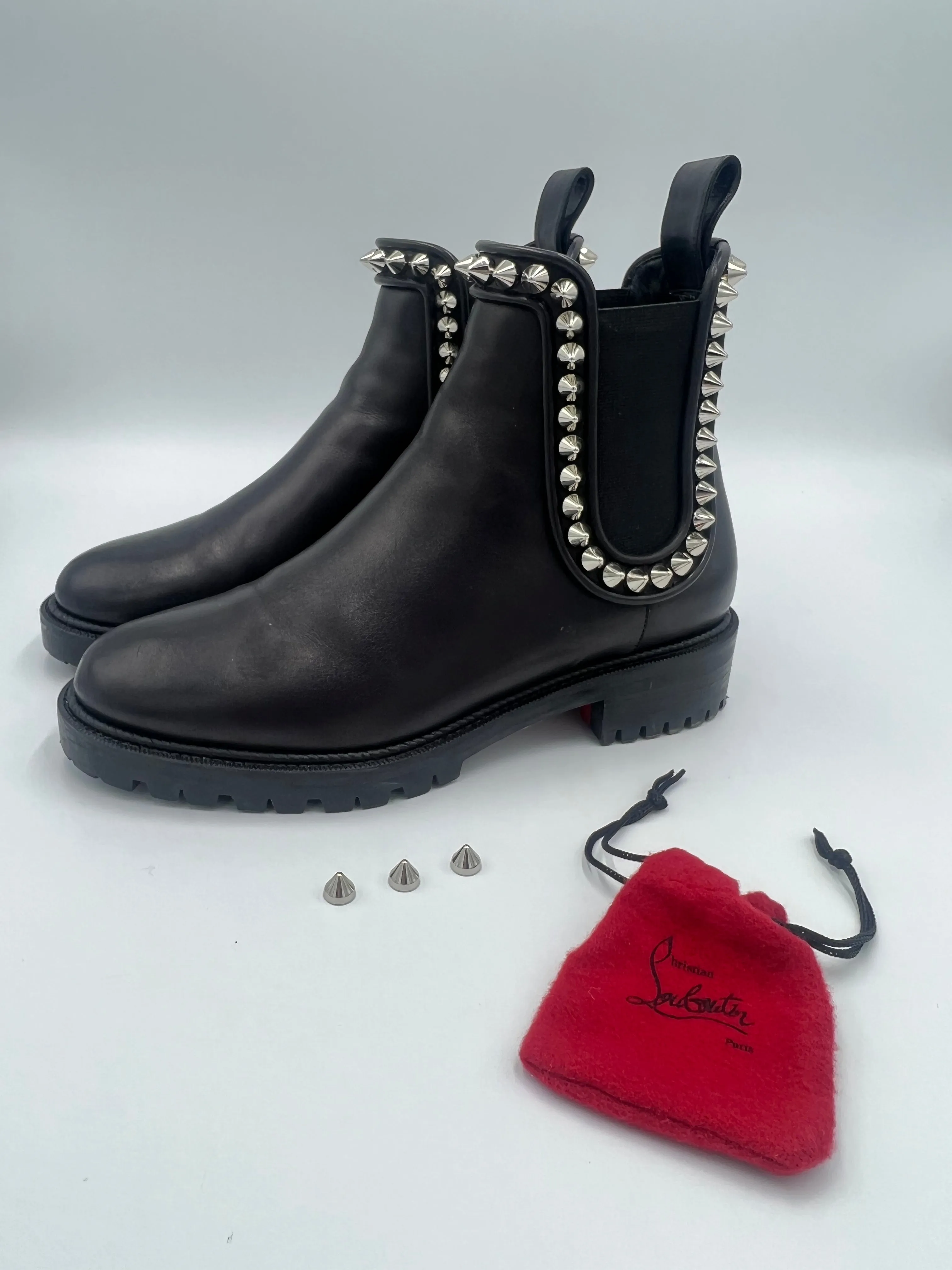 Christian Louboutin Capuhutta Luxury Designer Boot,  Size: 6.5 (36.5)
