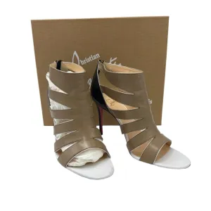 Christian Louboutin Kid Beauty 85 Cage Luxury Designer Heels, Size: 10 (40)