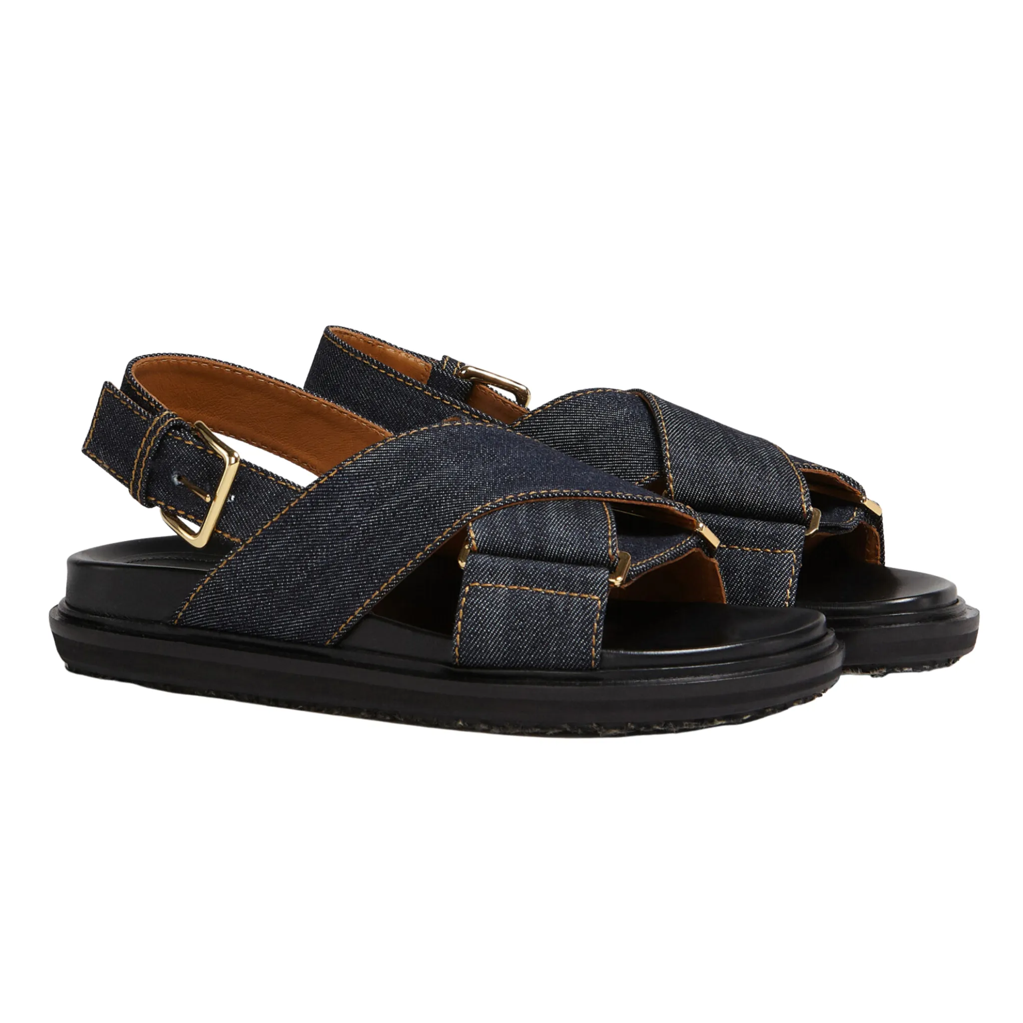 Denim Criss-Cross Sandal