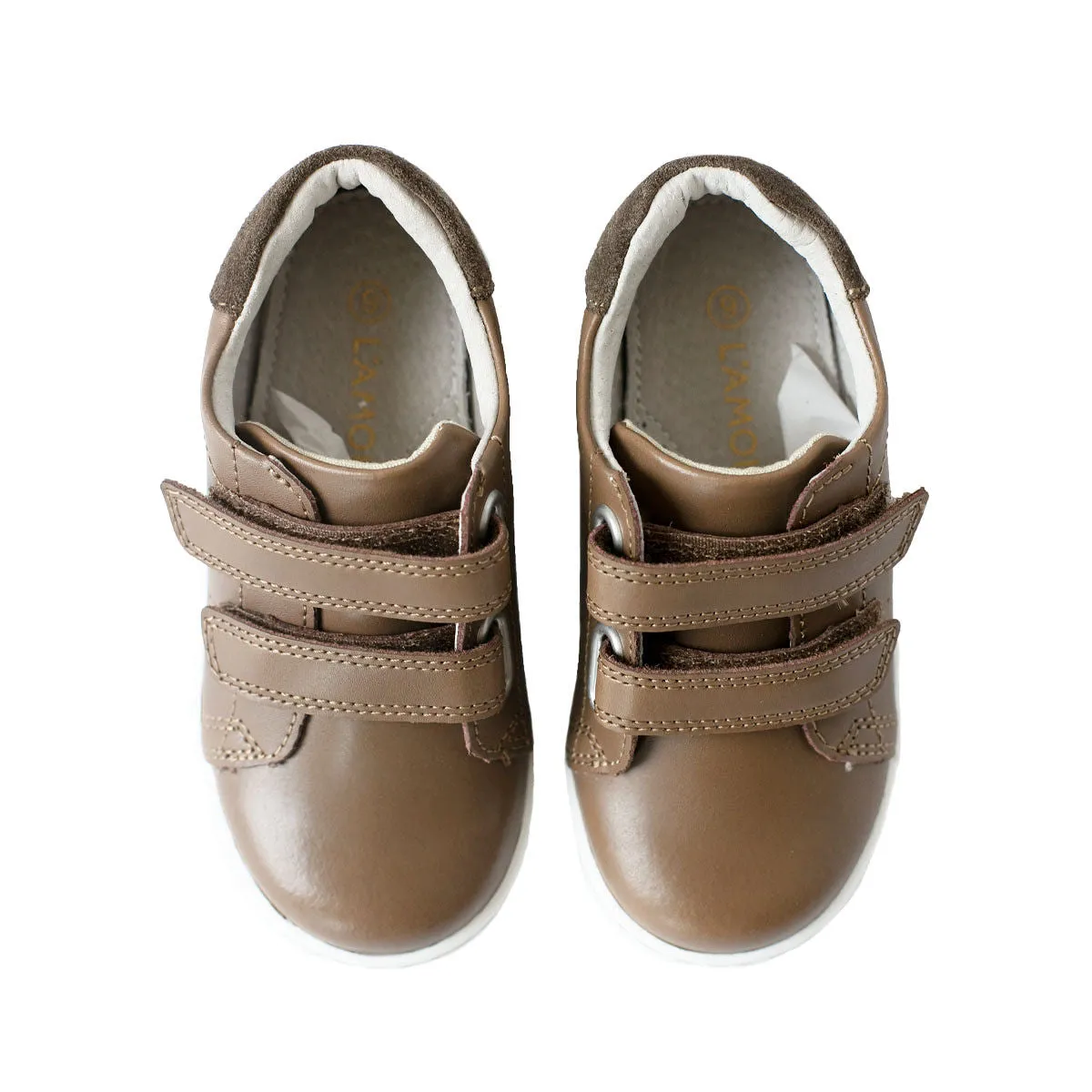 Kyle Double Velcro Sneaker in Brown