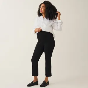 Maternity Crop Work Pants- Black
