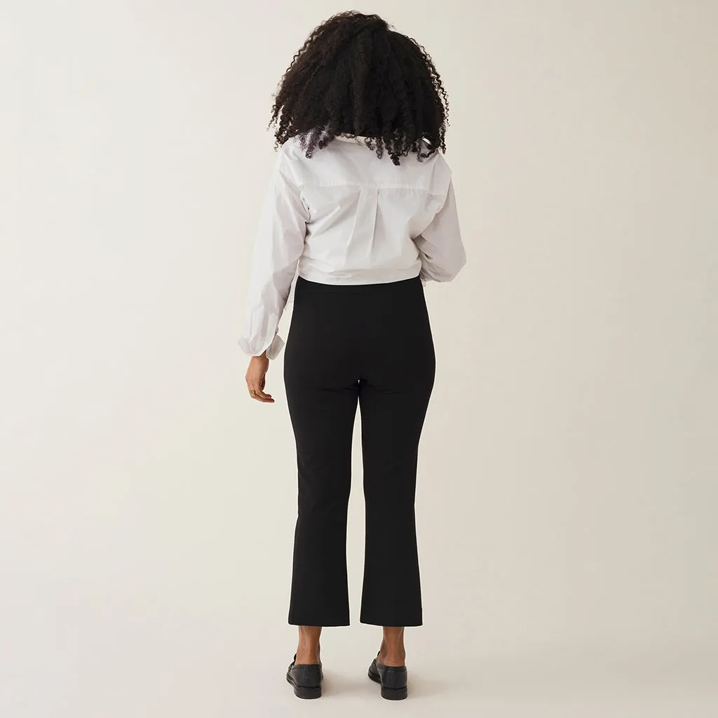 Maternity Crop Work Pants- Black