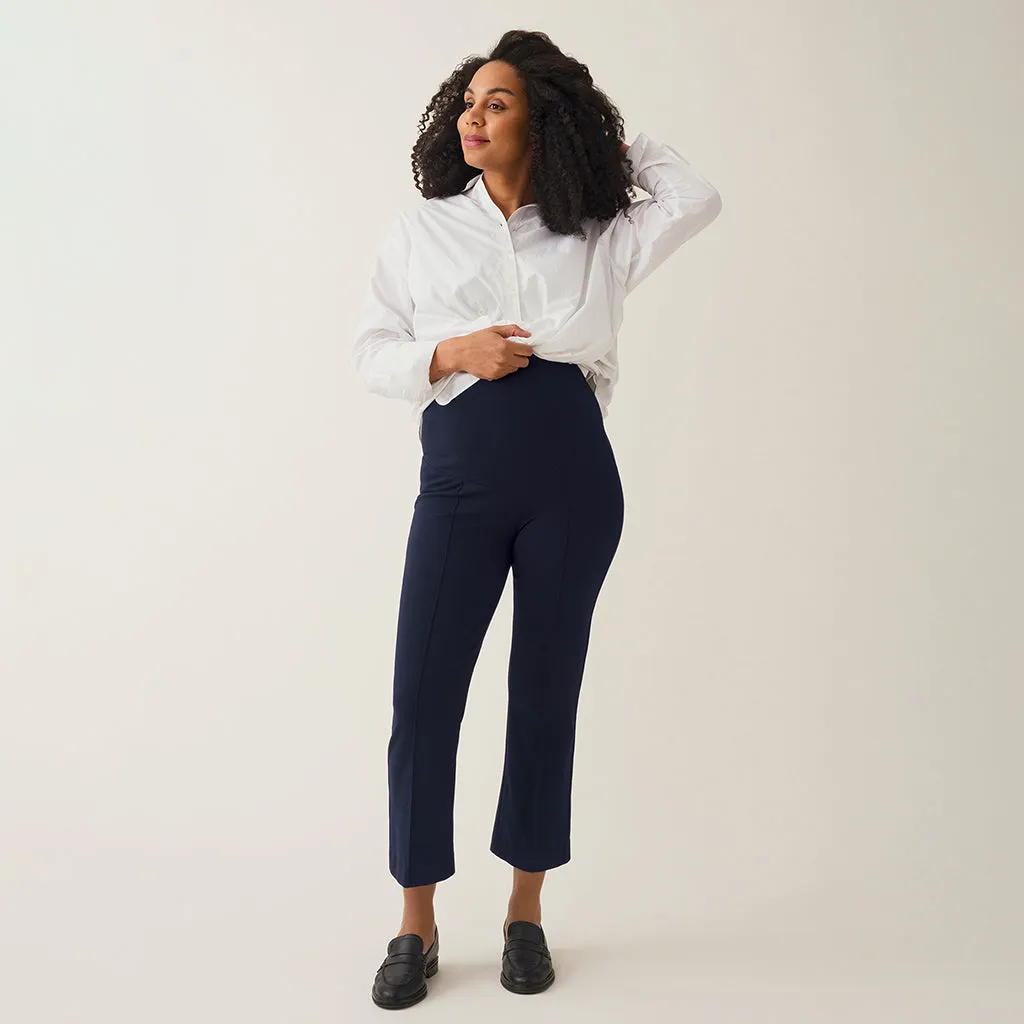 Maternity Crop Work Pants- Black