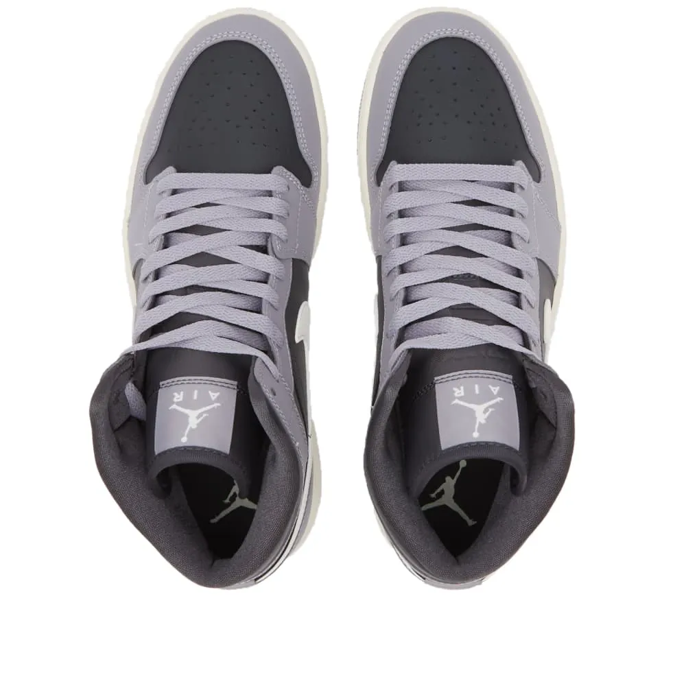 Nike Air Jordan 1 Mid, grey/black/white