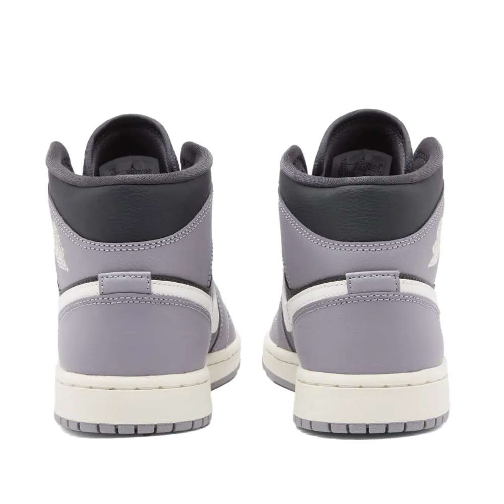 Nike Air Jordan 1 Mid, grey/black/white