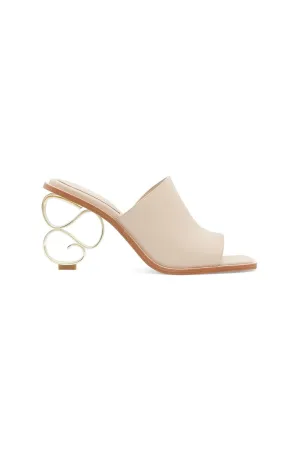 Rochelle Spiral Heel Natural Beige