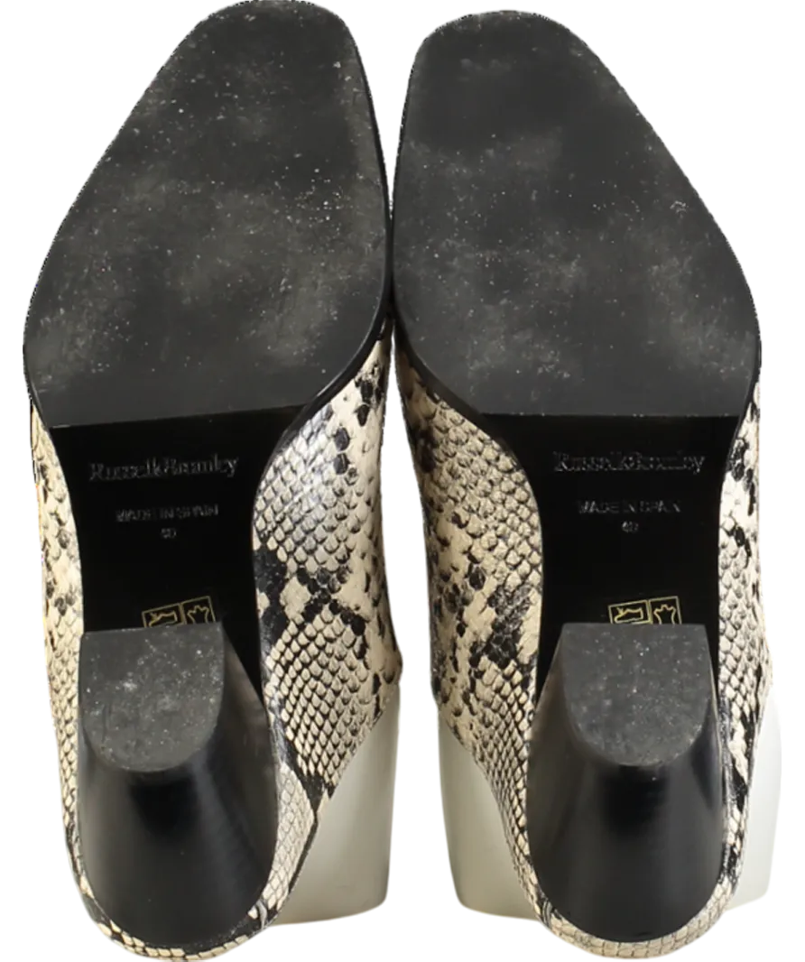Russell & Bromley Beige Betton Western Mule UK 7 EU 40 