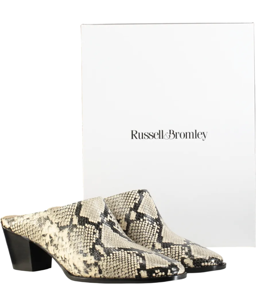Russell & Bromley Beige Betton Western Mule UK 7 EU 40 