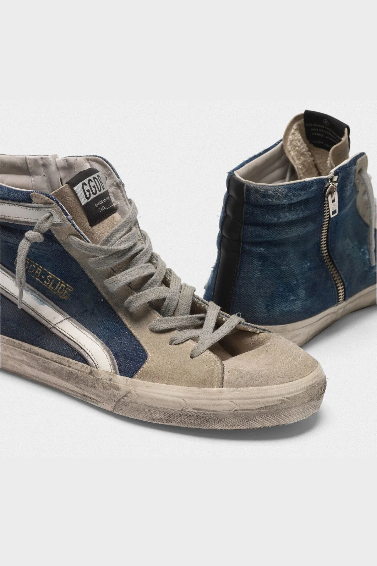 Slide - Blue Denim White Star