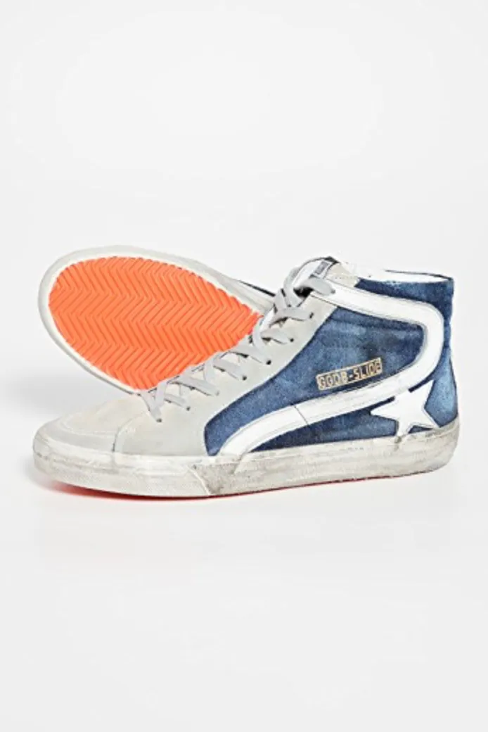 Slide - Blue Denim White Star